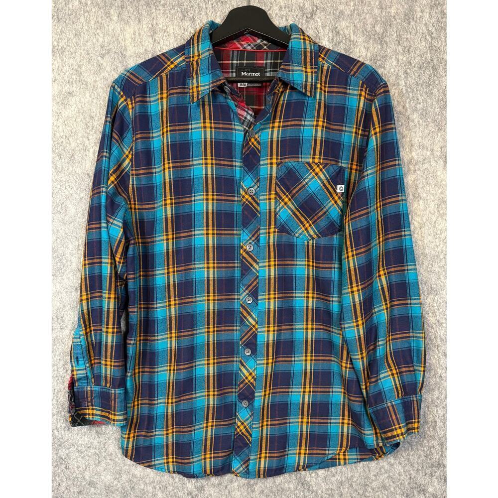 Marmot Womens Multicolor Plaid Long Sleeve Button Down - Medium